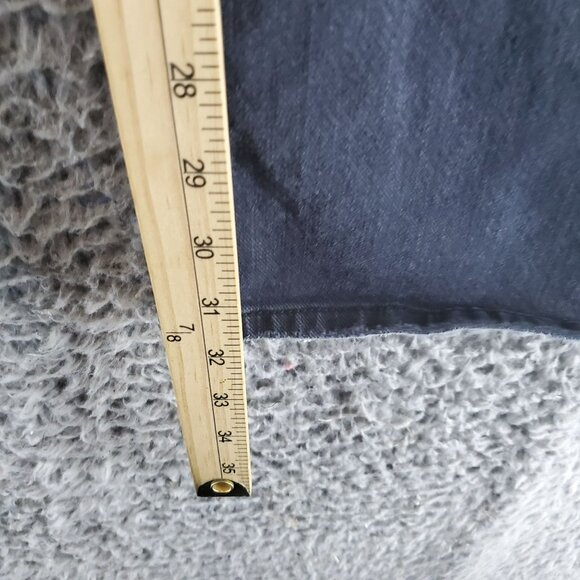 7 For All Mankind Jeans Womens 32 Black Tall Boot Distressed Denim - Picture 8 of 14